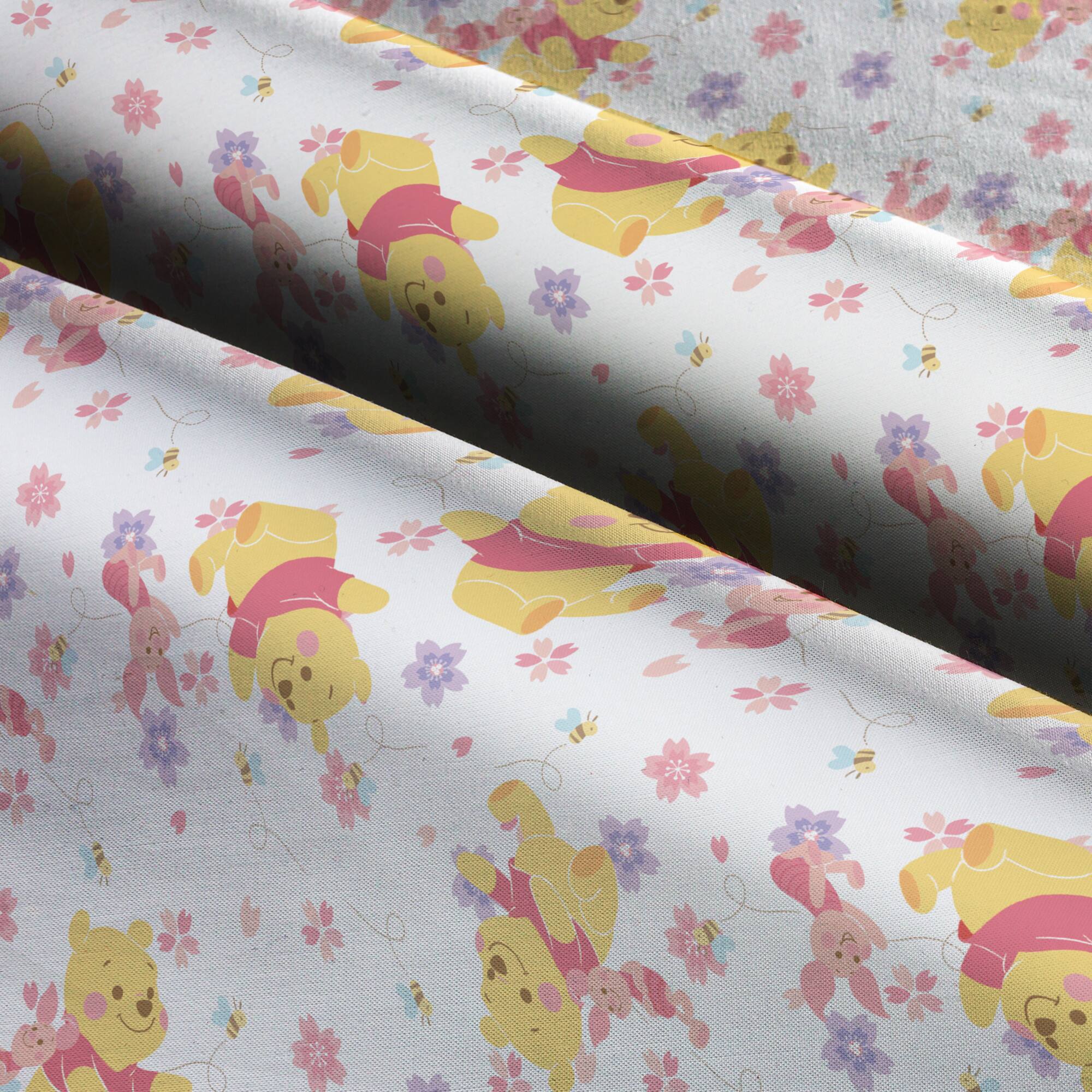 Disney® Pooh & Piglet Flowers Cotton Fabric